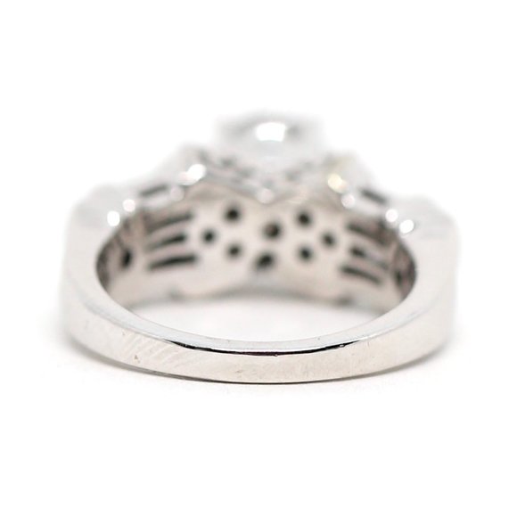 1.68 Carat 14k White Gold Diamonds Engagement Ring - Picture 12 of 12